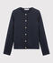 Cardigan in tubique trapuntato Donna blu SMOKING