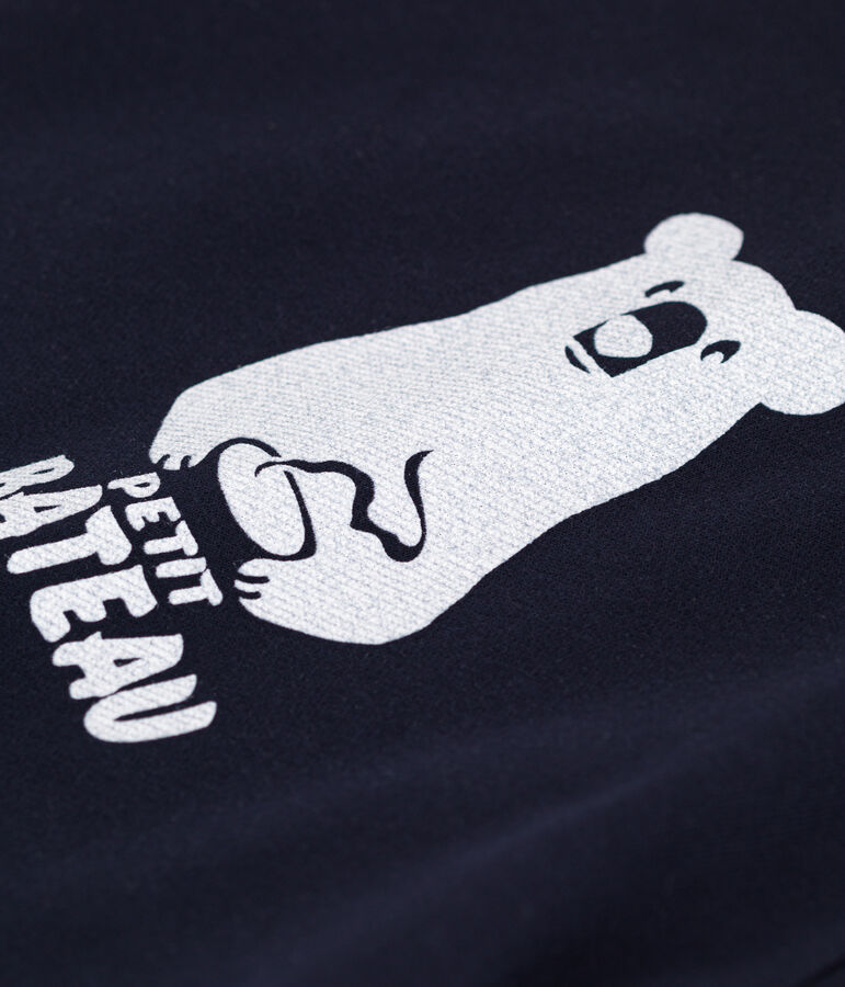 Felpa in tessuto felpato per beb&egrave; blu