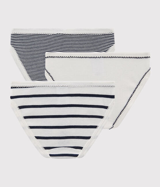 Confezione da 3 slip a righe bambina variante 1