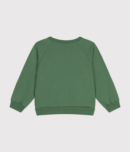 Maglia in tessuto felpato bambino verde PALMERAIE