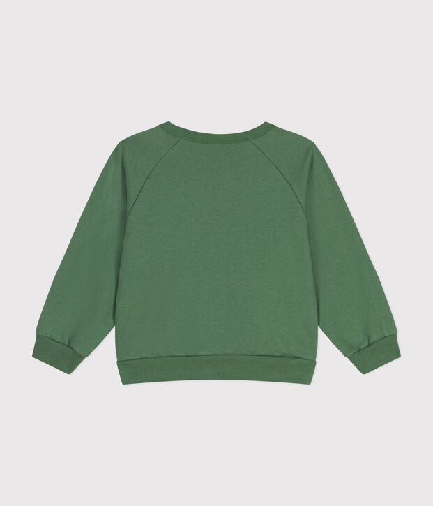 Maglia in tessuto felpato bambino verde