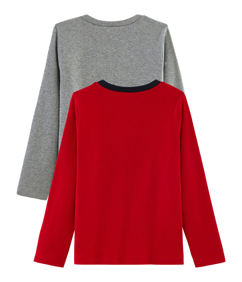 Confezione di 2 t-shirt bambino: serigrafata + a tinta unita. multicolore