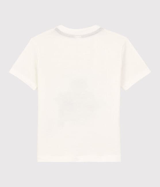 T-shirt maniche corte in jersey bambino bianco MARSHMALLOW