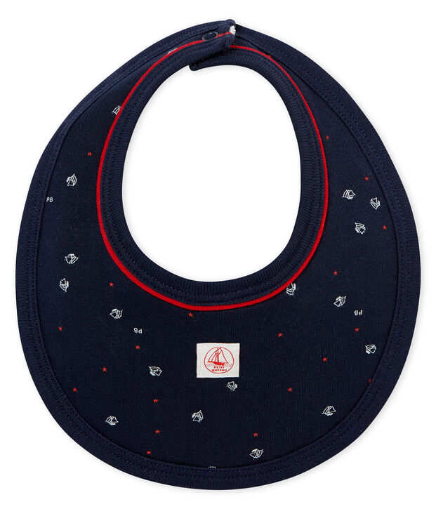 Bavaglino con stampa di barchette a vela per beb&eacute; maschio blu/multicolore