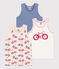Confezione da 3 canottiere motivo bici bambino in cotone variante 1