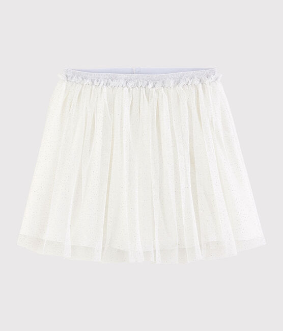 Gonna in tulle con paillettes bambina bianco MARSHMALLOW/grigio ARGENT