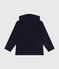 Felpa con zip e cappuccio a costina bambino blu SMOKING