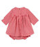 Abito ML e culotte bloomer vichy rosso TERKUIT/bianco MARSHMALLOW