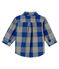 Camicia a quadretti per bebé maschio blu LIMOGES/bianco MULTICO