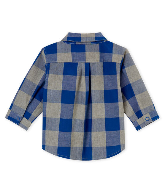 Camicia a quadretti per bebé maschio blu LIMOGES/bianco MULTICO