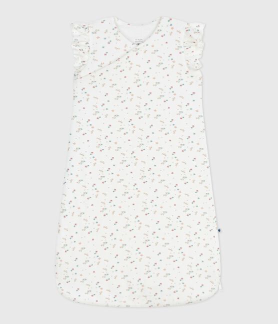 Sacco nanna in ciniglia con stampa a fiori neonato TOG 3 bianco MARSHMALLOW/bianco MULTICO