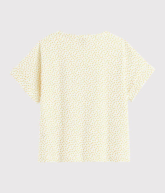 T-shirt con stampa bambina bianco MARSHMALLOW/giallo BOUDOR