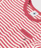 T-shirt a maniche corte bebè in jersey fiammato a righe rosa PAPI/beige AVALANCHE