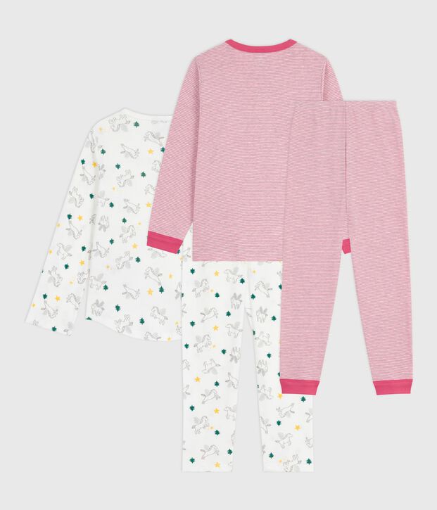 Set di pigiami in cotone fantasia bambino multicolore