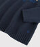 Pullover bambino in lana e cotone blu SMOKING/bianco MULTICO