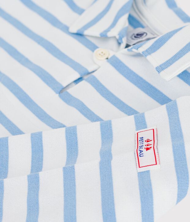 Marini&egrave;re in cotone a righe bambino blu/blu