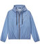 Impermeabile anti-vento unisex millerighe blu PERSE/bianco MARSHMALLOW
