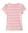 T-shirt bambina a righe marinière bianco MARSHMALLOW/rosa PETAL