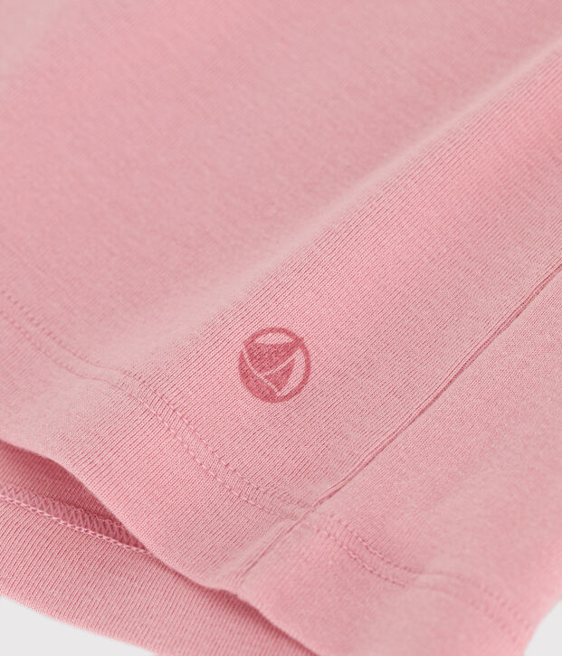 T-shirt a maniche corte in cotone tinta unita bambina rosa