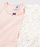 Confezione da 2 t-shirt maniche corte pois multicolore bambina in cotone biologico variante 1