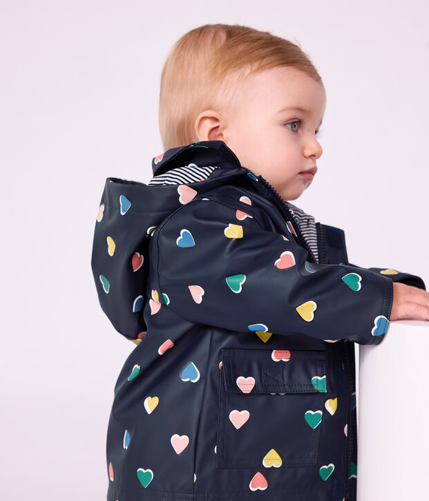 Cerata iconica con stampa a cuori neonata blu/multicolore