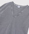 T-shirt scollo a V iconica in cotone a righe Donna blu SMOKING/bianco MARSHMALLOW