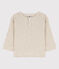 T-shirt maniche lunghe bebè in maglia a costine beige MONTELIMAR CHINE