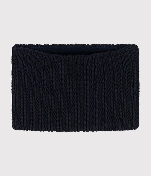 Snood in maglia foderata in pile bambino blu