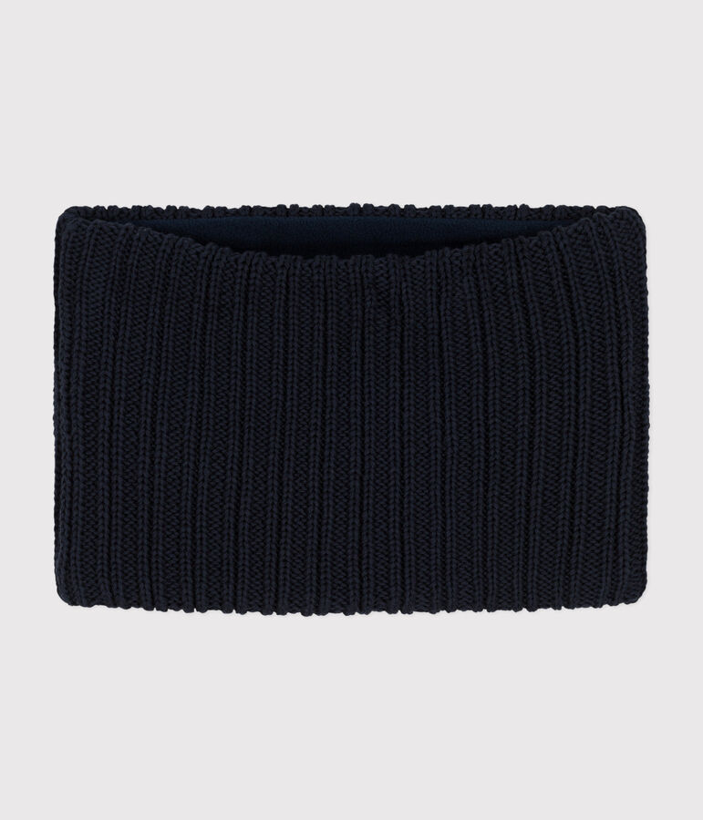 Snood in maglia foderata in pile bambino blu