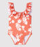 Costume intero ecoresponsabile bebè rosa PAPAYE/ MARSHMALLOW