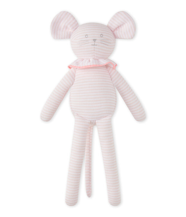 Doudou topolino millerighe rosa/bianco