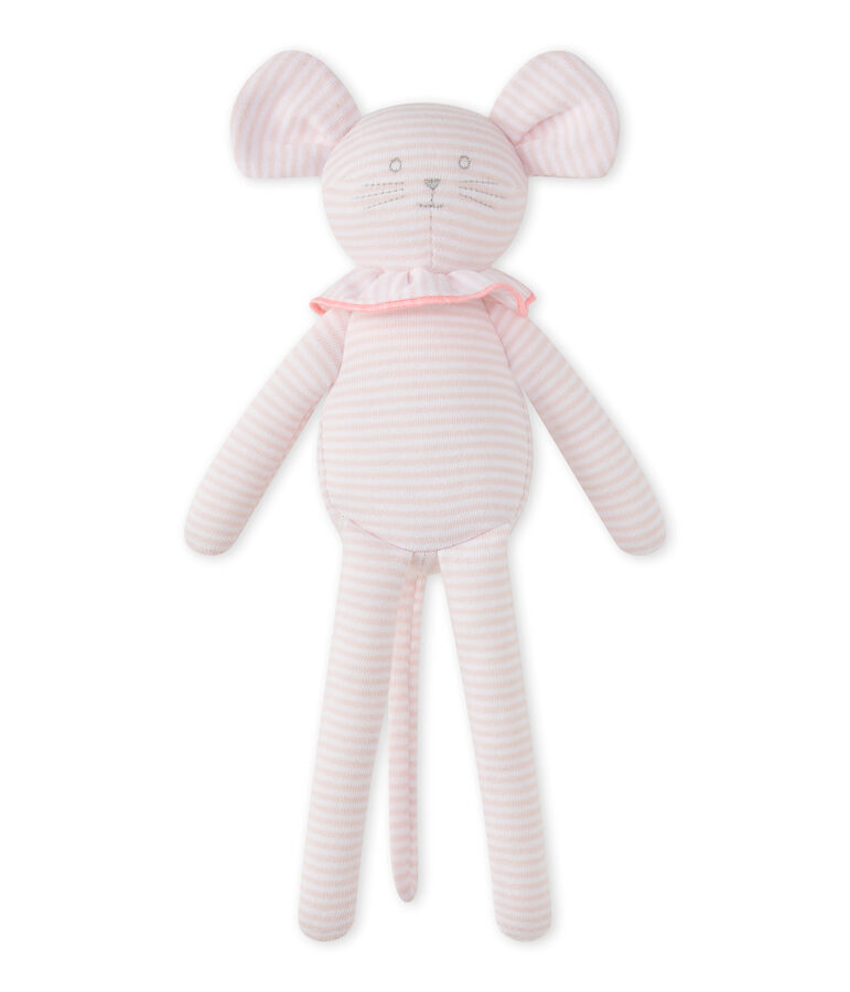 Doudou topolino millerighe rosa/bianco