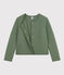 Cardigan donna in tubique trapuntato verde CROCO