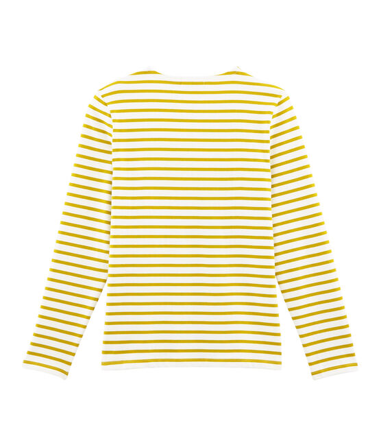 Marinière iconica uomo bianco MARSHMALLOW/giallo BAMBOO