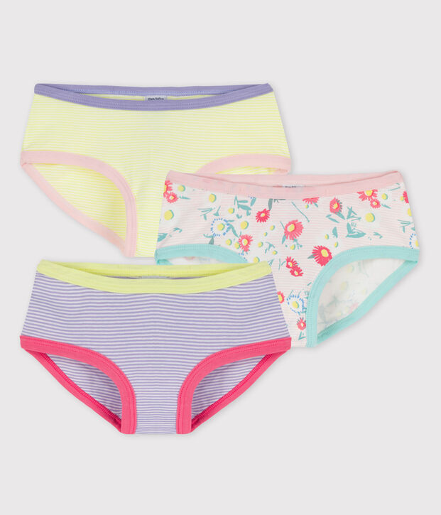 Trio slip bambina multicolore