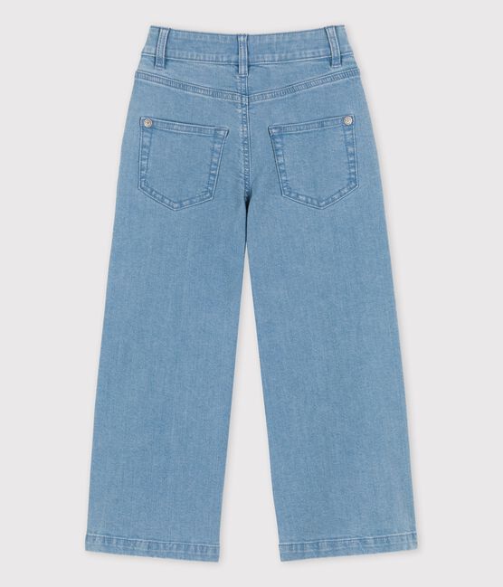 Pantaloni flare in denim chiaro bambina blu DENIM BLEU