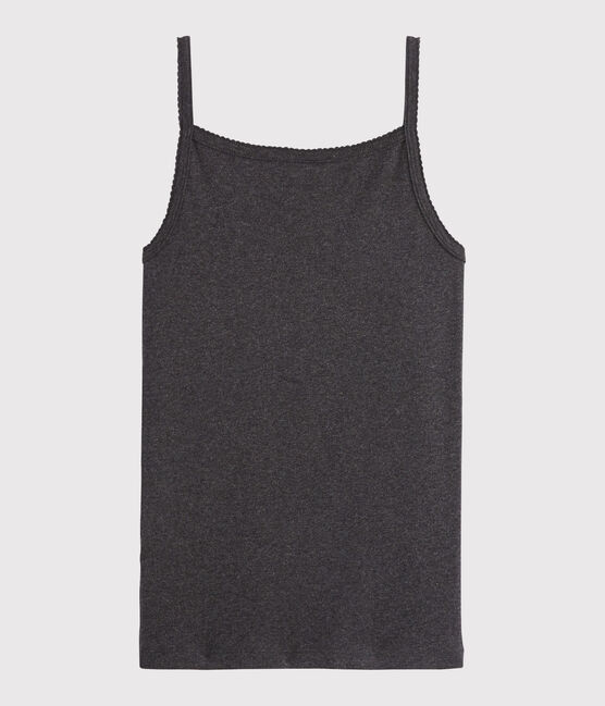 Canottiera con spalline iconica in cotone Donna grigio CITY CHINE