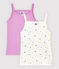 Confezione da 2 canottiere con spalline bambina cotone e lino variante 1