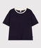 T-shirt LE BOXY in spugna di cotone donna blu SMOKING