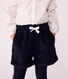 Short bambina in velluto tinta unita