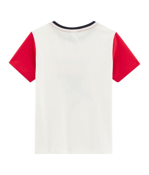 T-shirt bambino bianco/rosso