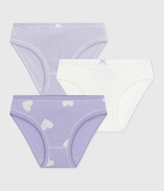 Set di slip in cotone con cuori stampati bambina variante 1