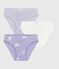 Set di slip in cotone con cuori stampati bambina variante 1