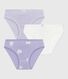 Set di slip in cotone con cuori stampati bambina