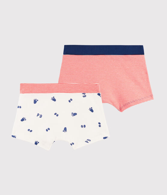 Confezione da 2 boxer fantasia zampa dello yeti da bambino variante 1