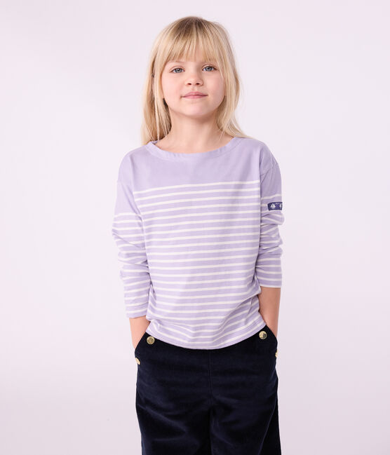 Marinière in cotone bambino viola SQUAW/ MILK