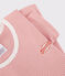 Pigiama corto millerighe rosa bambina in cotone biologico rosa PAPAYE/ MARSHMALLOW