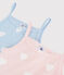 Confezione da 2 canottiere con spalline cuore bambina in cotone biologico variante 1