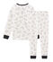 Pigiama bambino in ciniglia bianco MARSHMALLOW/bianco MULTICO