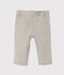 Pantaloni per bebè maschio a righe grigio MINERAI/bianco LAIT
